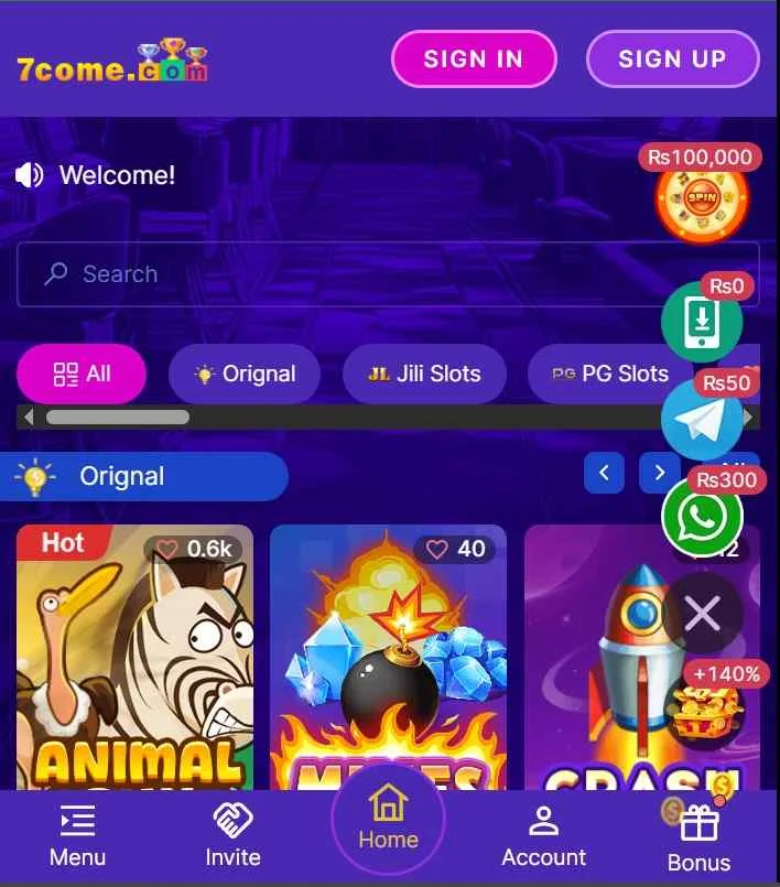 7Come Game App